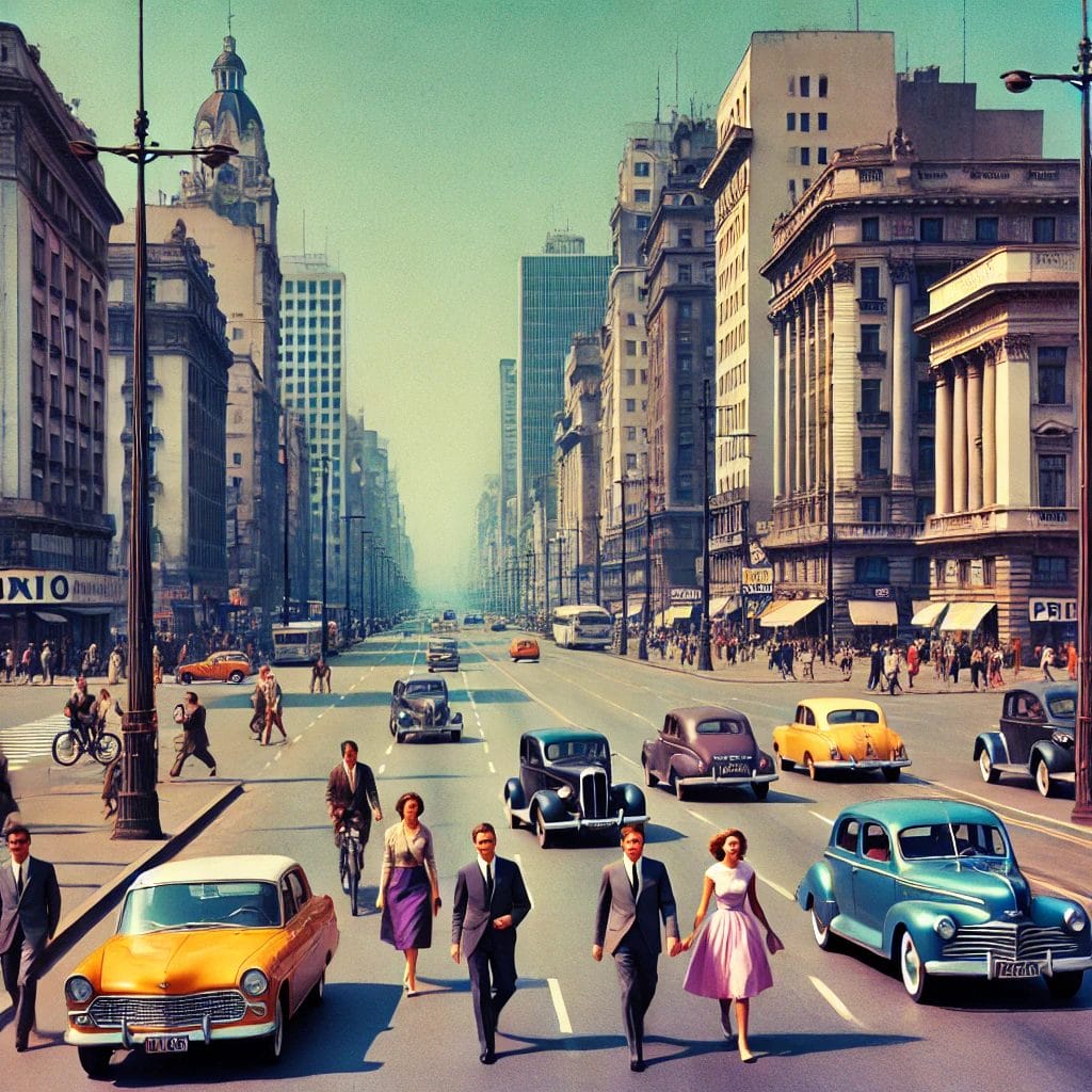 Os Riscos e Benefícios de Atualizar o Valor dos Imóveis no Imposto de Renda - Lei 14.973/2024 1 DALL·E 2024 10 10 11.01.38 A vibrant scene of Avenida Paulista in Sao Paulo in 1968 showcasing its wide street lined with iconic buildings and cars from the era. The avenue is