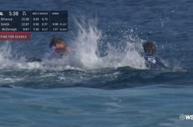 WSL: João Chianca e surfista local travam batalha de remada insana em Margaret; veja | wsl