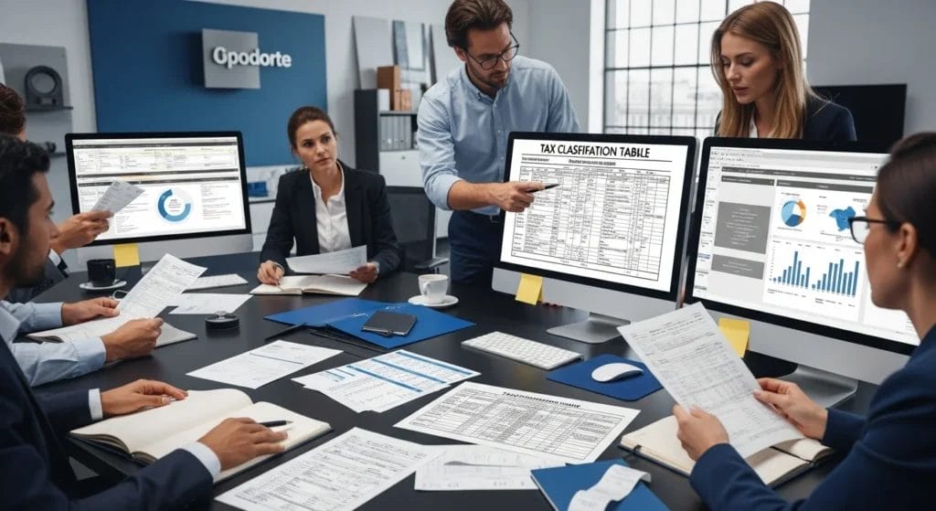 Reforma Tributária 2025: Desvende a Nova Classificação de Produtos e Serviços com NCM e NBS para Evitar Multas e Garantir a Conformidade Fiscal da Sua Empresa no Brasil. 1 Profissionais analisando documentos fiscais em escritório para reforma tributária entenda nova