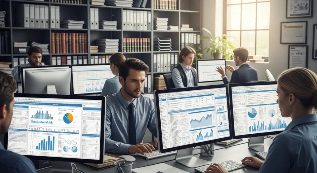 A Revolução Fiscal Chegou: Como a Reforma Tributária de 2025 Redefine a Receita Bruta e Exige Adaptação Urgente de Contadores e Empresas no Brasil. 1 Profissionais de contabilidade analisando gráficos em uma reforma tributária com foco na adeus receita bruta guia